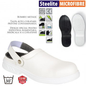 Saboti de protectie Steelite SB AE WRU FW82, din microfibra impermeabila, cu bombeu metalic, curea detasabila la spate - Img 2