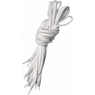 Sireturi plate 100cm, albe, 5 perechi/set