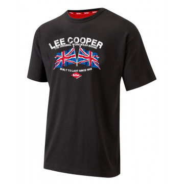 Tricou Lee Cooper LCTS012, negru, maneca scurta, 100% bumbac, marimea M