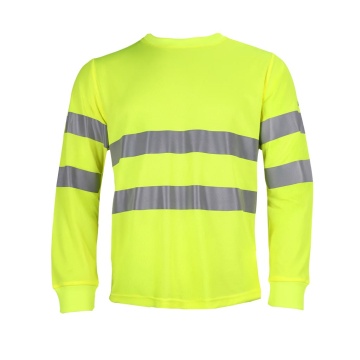 Tricou reflectorizant cu maneca lunga FLUO, material tip plasa, de inalta vizibilitate, Clasa 2 - Img 2