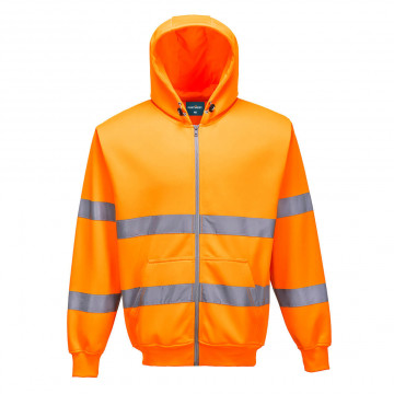 B305 - Hanorac Hi-Vis cu Fermoar Frontal