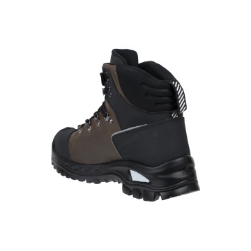 Bocanci de protectie X-Claw Protect S3, cu bombeu metalic, piele, talpa cu crampoane mari si inversate, all-season, maro/negru - Img 3