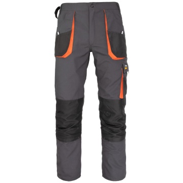 Costum de lucru ForWork – Jacheta si pantaloni cu întărituri, gri-portocaliu - Img 5
