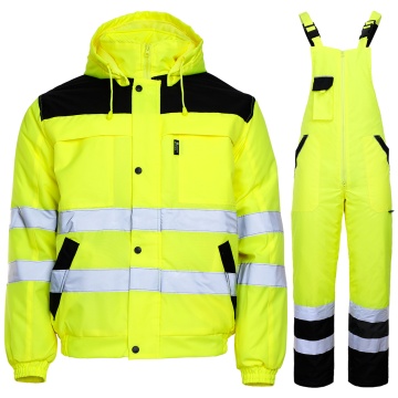 Costum de lucru impermeabil pentru iarnă HiVis Collins HV, galben neon