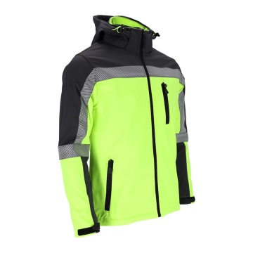 Jacheta de lucru softshell Pirol, captuseala fleece, gluga detasabila, elemente reflectorizante - Img 9
