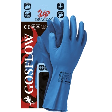 Manusi de protectie din cauciuc natural Gosflow, 12/set