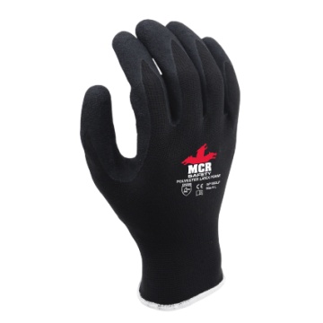 Manusi de protectie MCR Safety GP1002LF, poliester cu latex spuma, aderenta ridicata