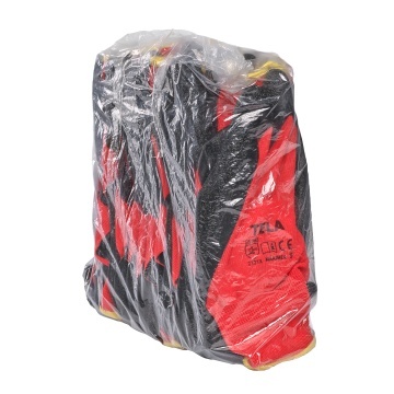 Manusi de protectie Pack-Tela, poliester cu latex poros, 12 perechi/set - Img 2