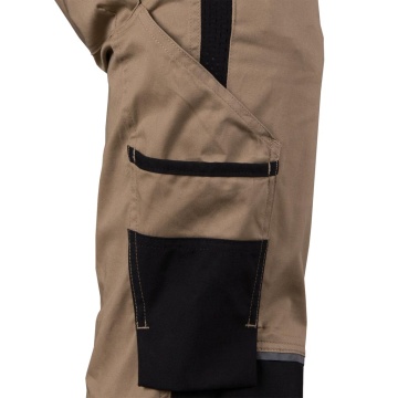 Pantaloni de lucru in talie Desert, pentru barbati, din bumbac si elastan, cu insertii Cordura, pentru constructii si industrie - Img 4