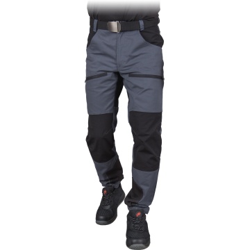 Pantaloni de lucru in talie HOBBER, insertii elastice, buzunare cu fermoar, material Canvas si Oxford 600D - Img 1