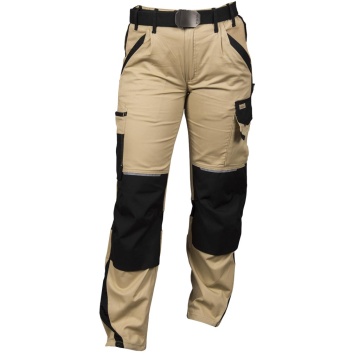 Pantaloni de lucru in talie Sand, pentru femei, din bumbac si elastan, cu insertii Cordura, pentru logistica si industrie - Img 7
