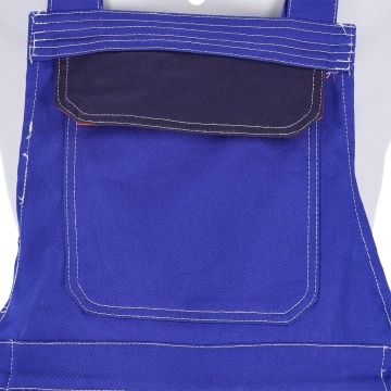 Pantaloni de protectie cu pieptar SPECWELD, bumbac, material ignifug, pentru sudura si turnatorii - Img 6