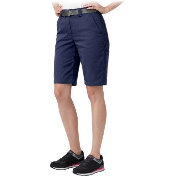 Pantaloni scurti de lucru WOMVOBER pentru femei, tesatura twill, talie elastica, buzunare multiple
