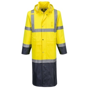 Pelerina Hi-Vis Contrast H446 122 cm, impermeabila, reflectorizanta, cu gluga