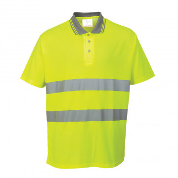 S171 - Tricou polo din bumbac Hi-Vis Comfort S/S - Img 1