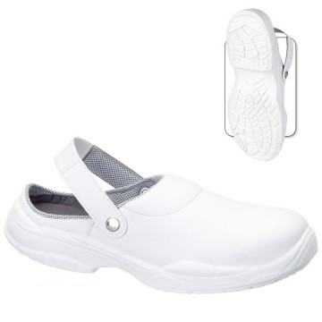 Saboti de protectie Iris SB E A SRC, cu bareta, microfibra DRY-WHITE, bombeu nemetalic, toamna/vara