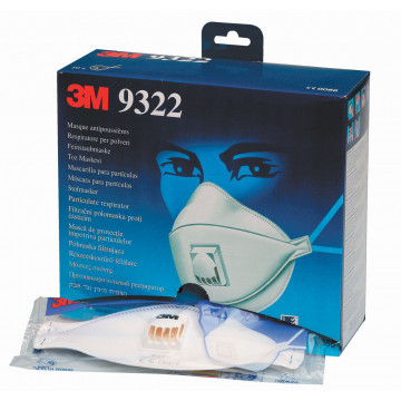 Semimasca de protectie cu supapa 3M 9322 FFP2, 10/set - Img 2