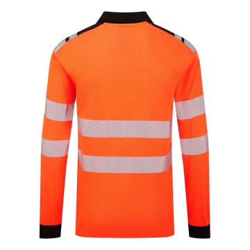 Tricou polo Hi-Vis cu maneca lunga FR734 Modaflame HVO, ignifug, antistatic, protectie ARC - Img 2