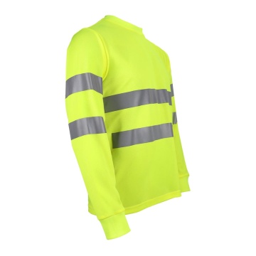 Tricou reflectorizant cu maneca lunga FLUO, material tip plasa, de inalta vizibilitate, Clasa 2 - Img 9