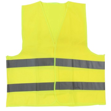 Vesta reflectorizanta HYS001, galben neon, benzi reflectorizante, inchidere cu scai