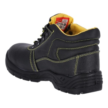 Bocanci de protectie cu bombeu metalic, Yes S3 SRC, captuseala Cambrelle, piele, negri - Img 3