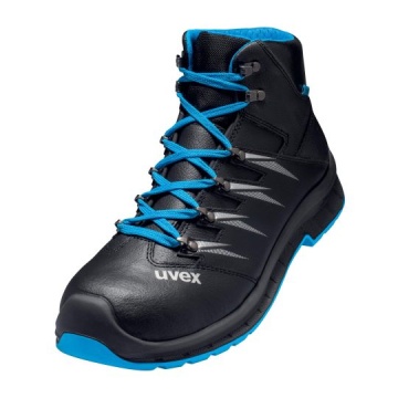 Bocanci de protectie UVEX 2 Trend S3 SRC, cu bombeu metalic, antiderapanti, piele, negru/albastru - Img 5
