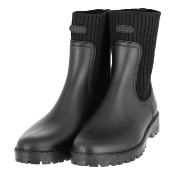 Cizme scurte GRACE pentru femei, PVC, tip Chelsea, insertie textila elastica - Img 2