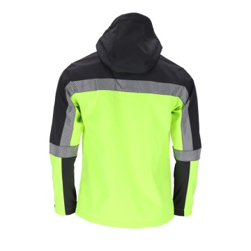 Jacheta de lucru softshell Pirol, captuseala fleece, gluga detasabila, elemente reflectorizante - Img 6