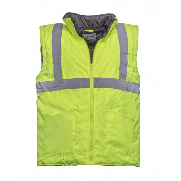 Jacheta reflectorizanta Oxford Dansk, vizibilitate ridicata, material fluorescent, galben neon - Img 3