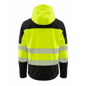Jacheta softshell de inalta vizibilitate Seen-Y, softshell, galben neon/negru - Img 3