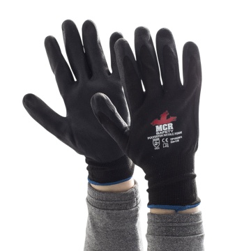 Manusi de protectie MCR Safety GP1002NF, poliester cu nitril spuma, aderenta ridicata