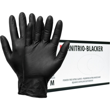 Manusi de unica folosinta NITRIO-BLACKER, nitril, nepudrate, texturate, 100 bucati/set
