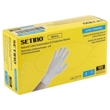 Mănuși de unică folosință SETINO LATEX, pudrate