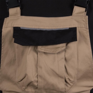 Pantaloni cu pieptar Desert, pentru barbati, din bumbac si elastan, cu insertii Cordura, pentru constructii si industrie - Img 6