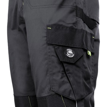 Pantaloni cu pieptar Prisma Spandex, gri/negru - Img 3