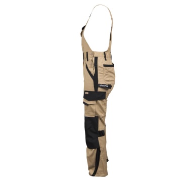 Pantaloni cu pieptar Sand, de dama, din bumbac elastic, cu insertii Cordura, pentru logistica si industrie - Img 8
