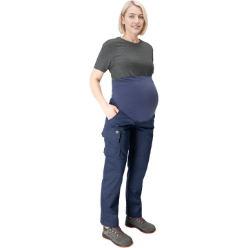 Pantaloni de lucru pentru femei MOM, talie elastica, buzunare multiple