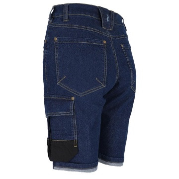 Pantaloni de lucru scurti dama JEANS-L777-TS, denim cu elastan, insertii Cordura - Img 5