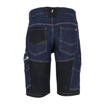 Pantaloni de lucru scurti JEANS204-TS, denim cu elastan, talie elastica, insertii Rip-Stop - Img 4