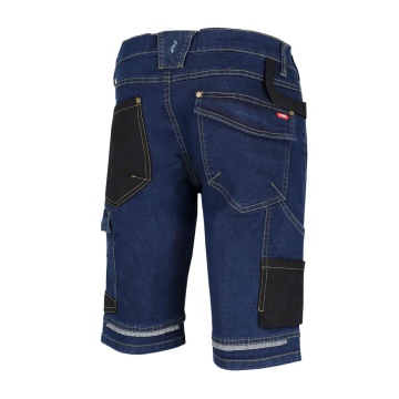 Pantaloni de lucru scurti JEANS303-TS, denim cu elastan, insertii Cordura, buzunare multiple - Img 9