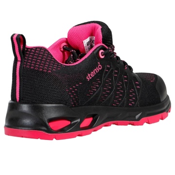 Pantofi de protectie de dama Race Pro Lady Low S1PS ESD, cu bombeu fibra de sticla, toamna/vara, negru/roz - Img 4