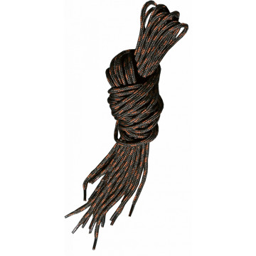 Sireturi rotunde 150cm, negru/maro, 5 perechi/set