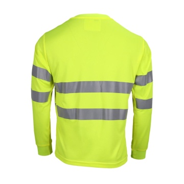 Tricou reflectorizant cu maneca lunga FLUO, material tip plasa, de inalta vizibilitate, Clasa 2 - Img 6