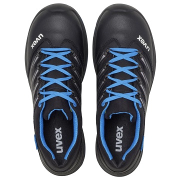 Bocanci de protectie UVEX 2 Trend S3 SRC, cu bombeu metalic, antiderapanti, piele, negru/albastru - Img 6