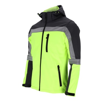 Jacheta de lucru softshell Pirol, captuseala fleece, gluga detasabila, elemente reflectorizante - Img 3