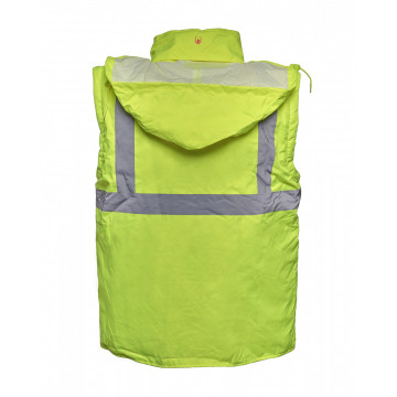 Jacheta reflectorizanta Oxford Dansk, vizibilitate ridicata, material fluorescent, galben neon - Img 5