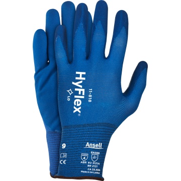 Manusi de protectie antichimice HyFlex 11-818, 12/set