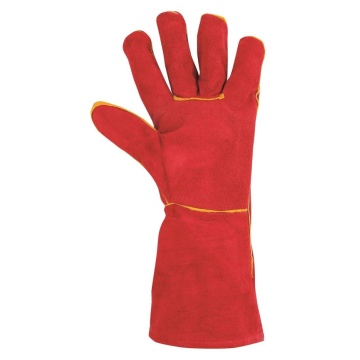 Manusi de protectie pentru sudura RENE, piele spalt bovina, manseta lunga, protectie mecanica si termica - Img 4