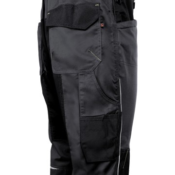 Pantaloni cu pieptar Prisma Spandex, gri/negru - Img 4