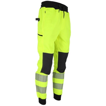 Pantaloni de lucru in talie Bremmen Hi-Vis, pentru barbati, din bumbac si poliester, cu insertii Rip-Stop, pentru logistica si industrie - Img 4